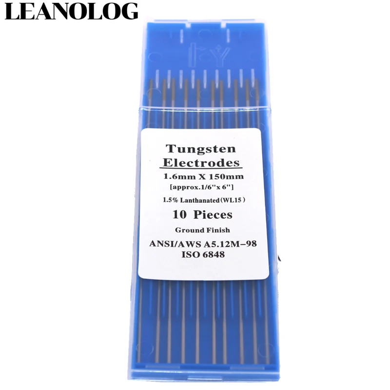 10 штук в партии головы лантан Tungste электрод 1 6/2 0/2 4/3 0/3 2/4.0X150mm TIG Вольфрам с