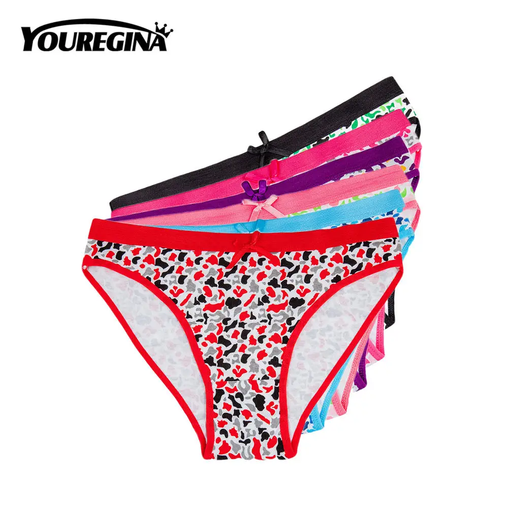 Трусики женские хлопковые с чашками пуш-ап 6 шт./лот | Женская одежда