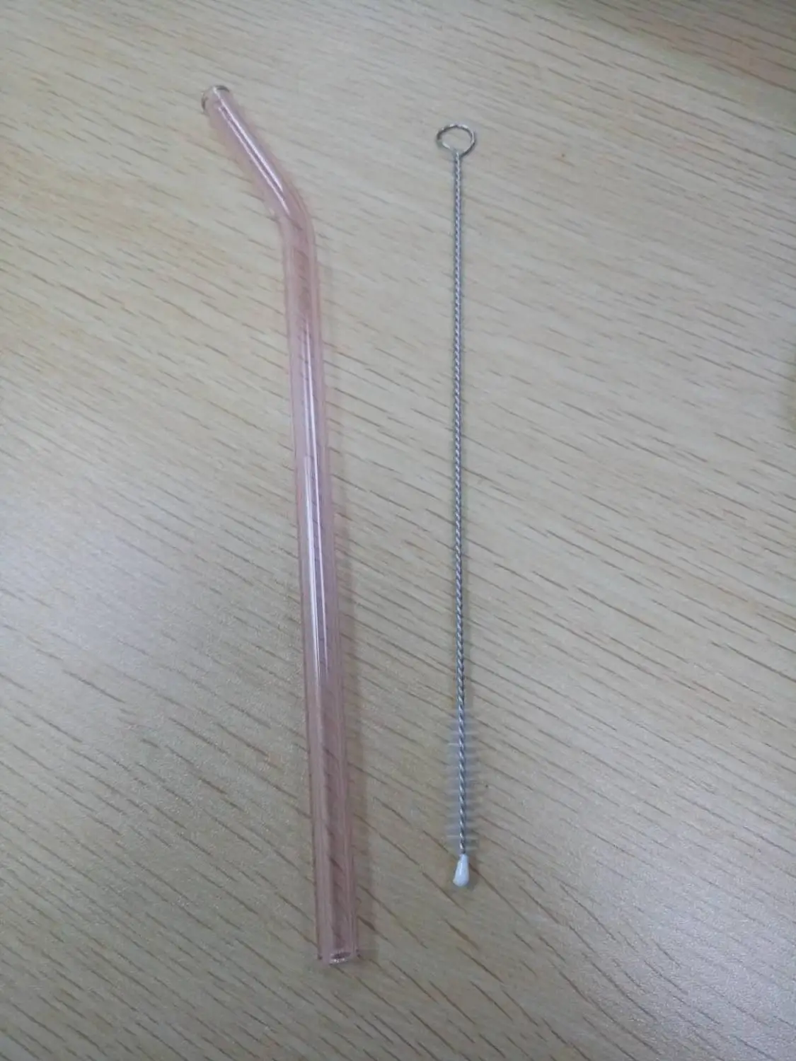 La107pink 1 шт. красочные прозрачные стеклянные соломинки смузи многоразовые Свадебные День рождения питьевой соломы для молочного коктейля замороженные напитки толстые соломинки - Цвет: La107pink