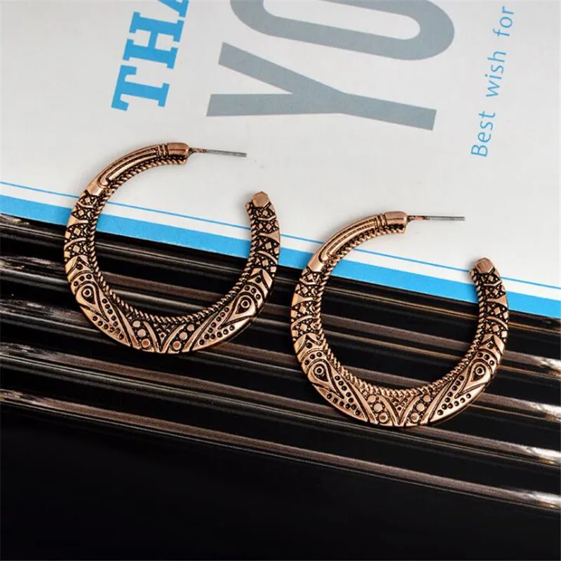 2017 Newest Big Round Statement Earring For Women Special Design Boho Stud Earrings Fashion Bohemian Jewelry Gifts | Украшения и