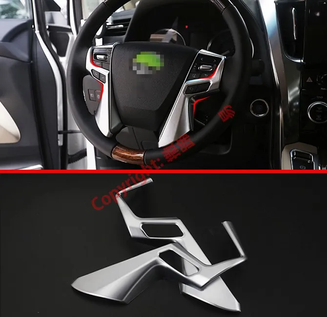 

ABS Pearl Chrome Interior Steering Wheel Trim Cover For Toyota Alphard Vellfire AH30 2016 2017 2018 2019 2020