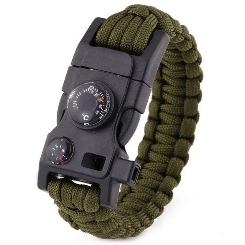Браслет для выживания 15 в 1 Paracord многофункциональный военный Аварийный кемпинга