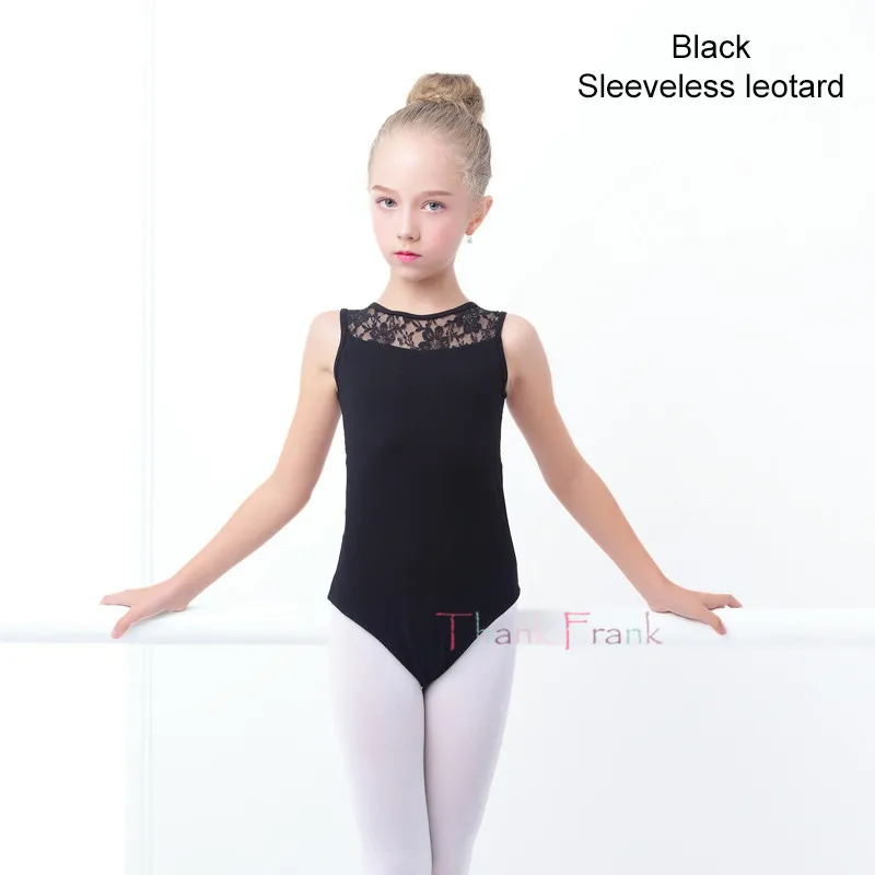 Black leotard 1 Тренировочная одежда для занятий гимнастикой для Балетное платье для девочек детское кружевное трико, платье-пачка танцевальная одежда костюмы балетное трико юбки балерины, одежда - Цвет: Black leotard 1