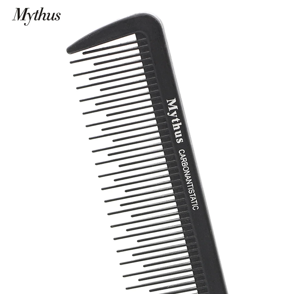 Mythus, 9 шт./лот, Парикмахерская, углеродная расческа, набор, Антистатическая расческа для хвоста, парикмахерская расческа для стрижки волос, термостойкие Инструменты для укладки