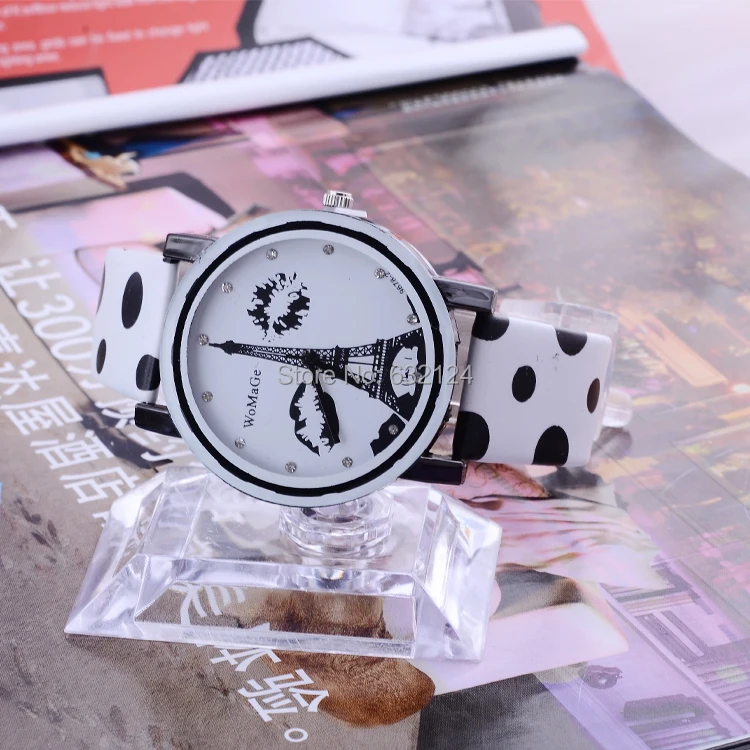 Часы наручные женские кварцевые с кожаным ремешком и круглым циферблатом|relogio