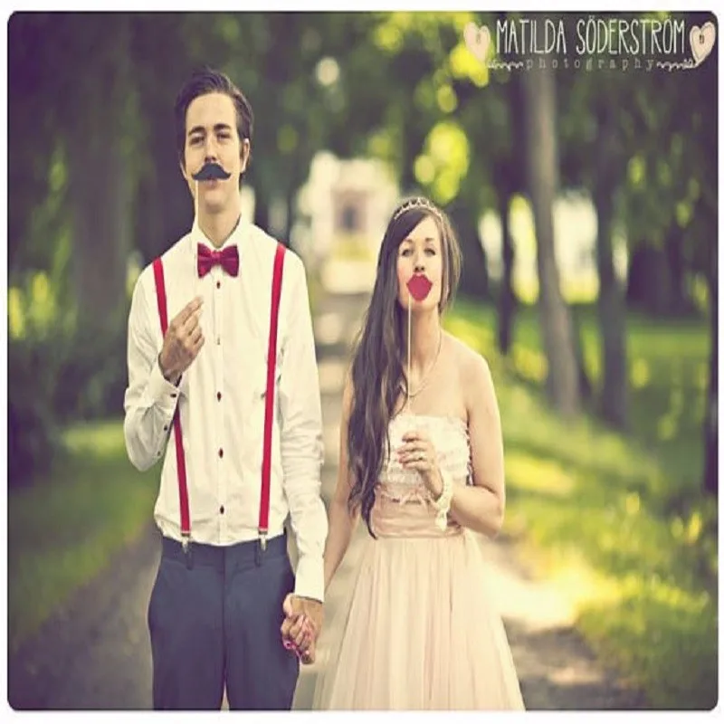 Photo Booth Реквизит молодожены mrmrs Свадебная вечеринка Аксессуары День рождения Всё для фото-будки Свадебные Аксессуары девичник