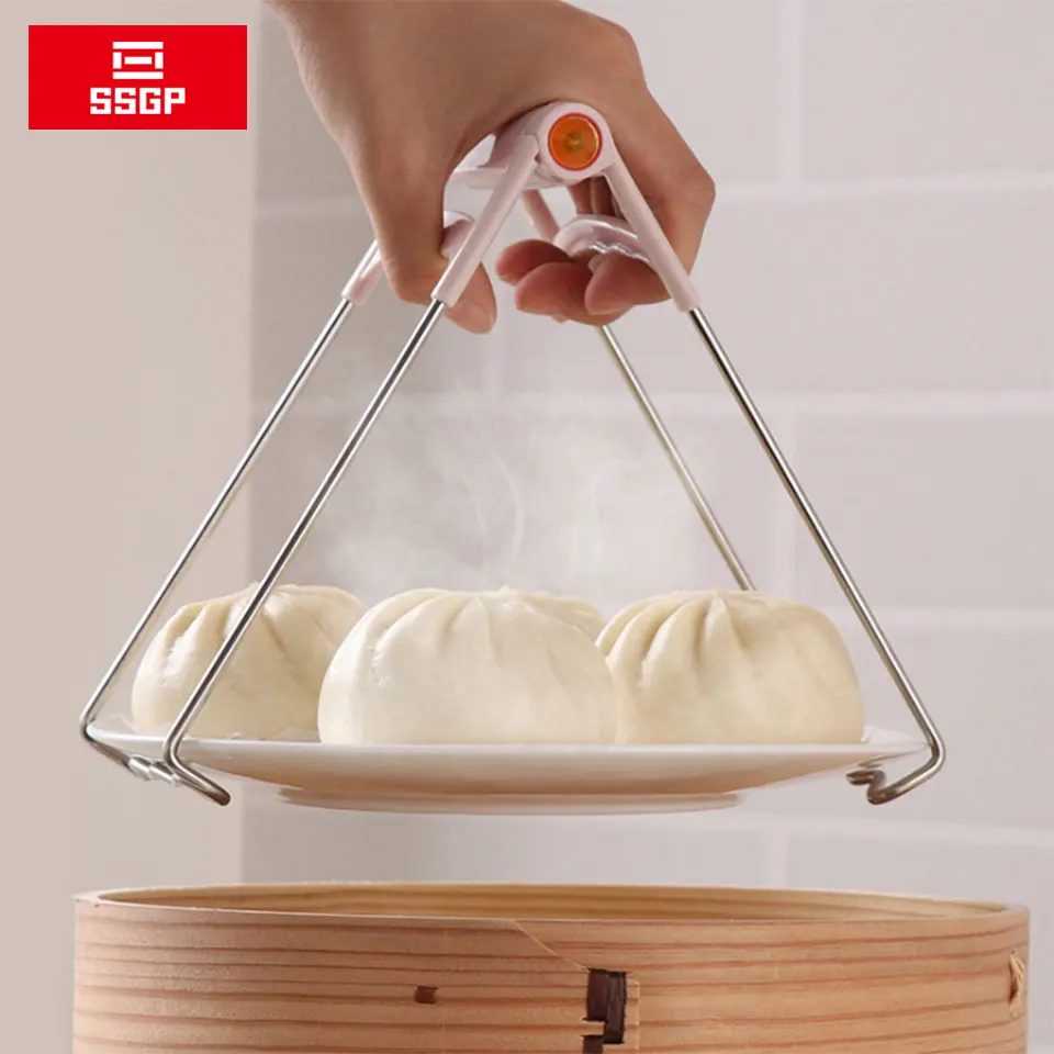 Зажим для тарелки SSGP складной кухонный инструмент из нержавеющей стали и ПП не