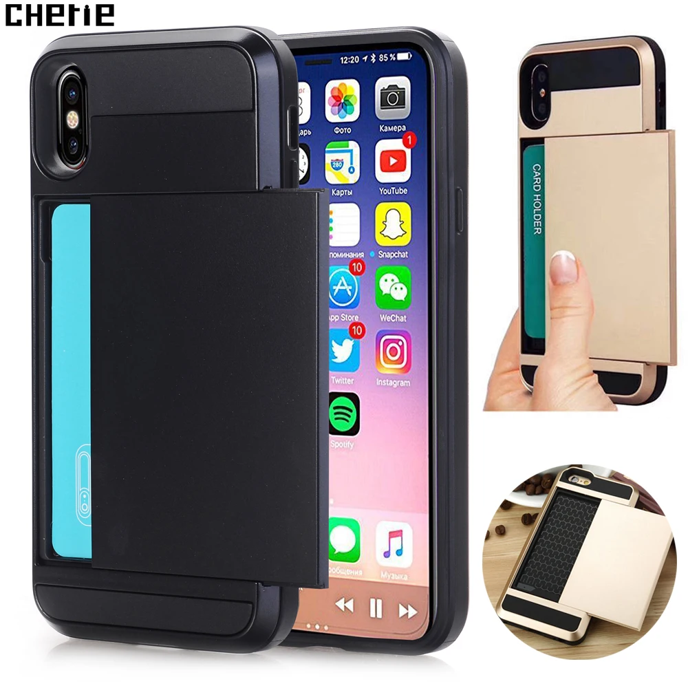 Olhveitra чехол для телефона аксессуары iPhone X 7 8 6 6S Plus с держателем карт XR XS Max 5 SE чехлы
