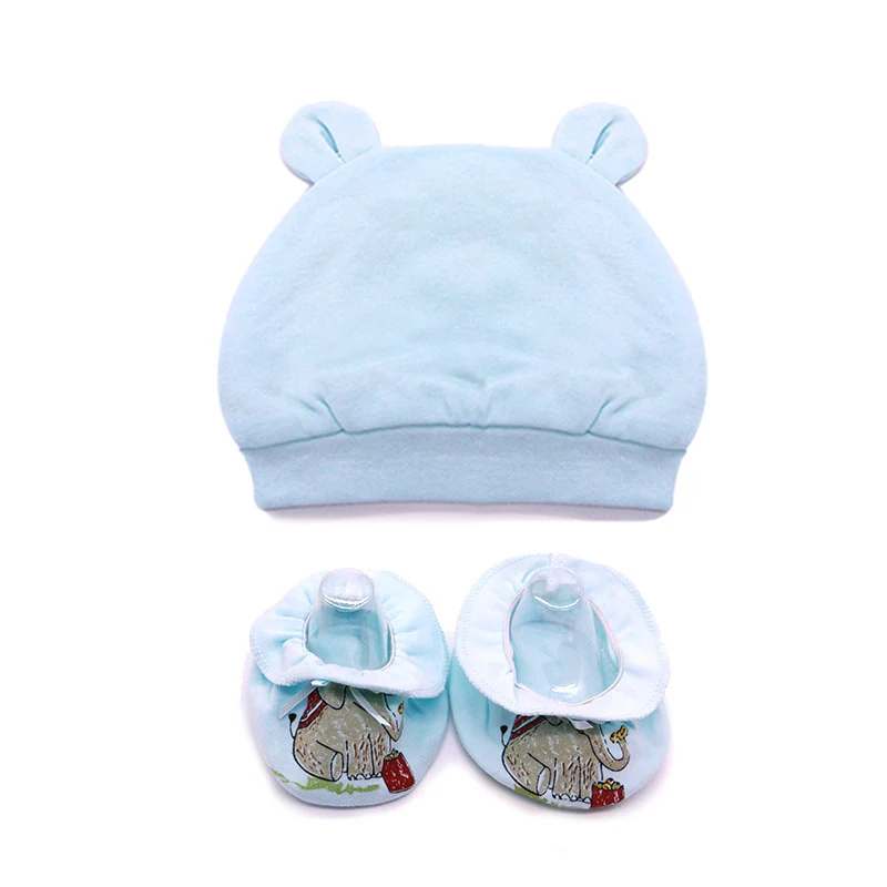 Трикотажная Теплая Шапка-бини из 100% хлопка носки для малышей детей девочек