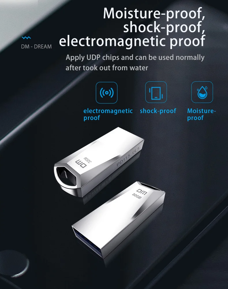 DM PD115 USB флеш-накопитель 32 ГБ металлическая Флэшка высокоскоростная USB флешка 16 ГБ флеш-накопитель реальная емкость 8 Гб USB Flash