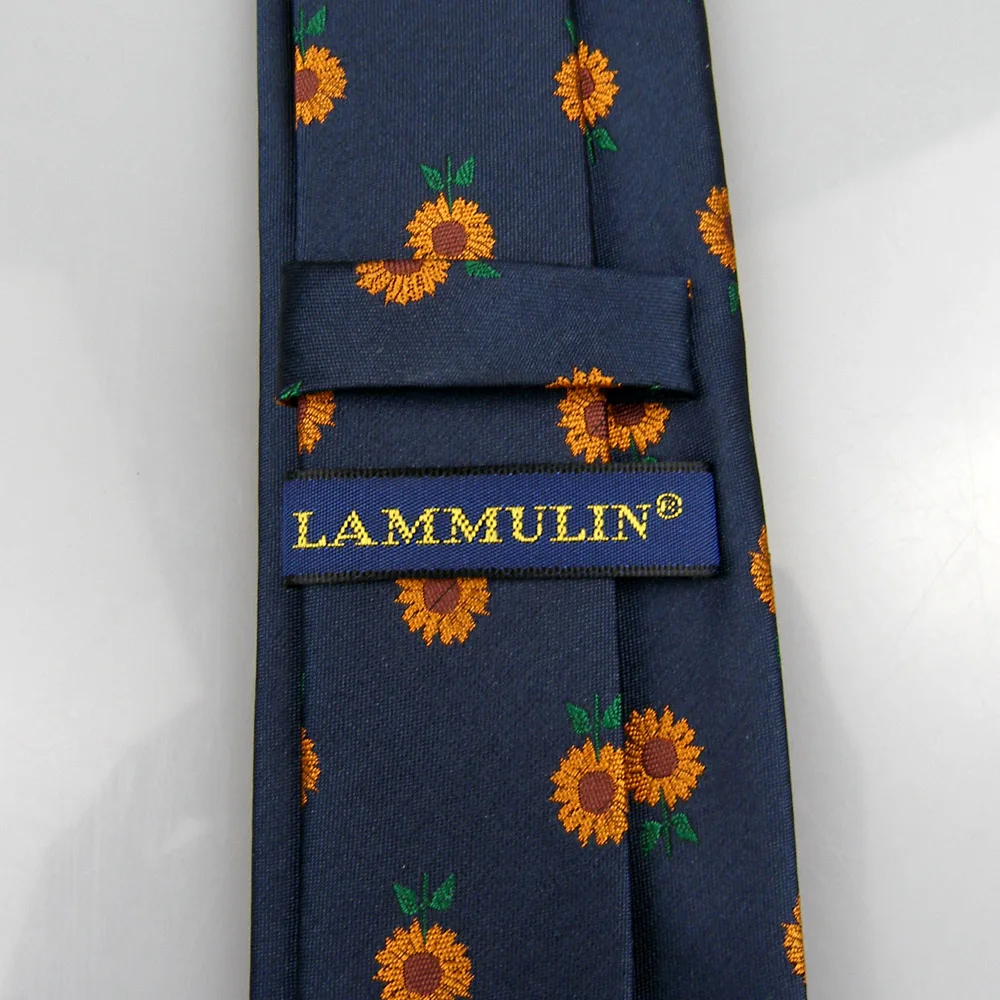LAMMULIN Галстуки Новый дизайн мужской костюм синий с желтым цветком подсолнуха