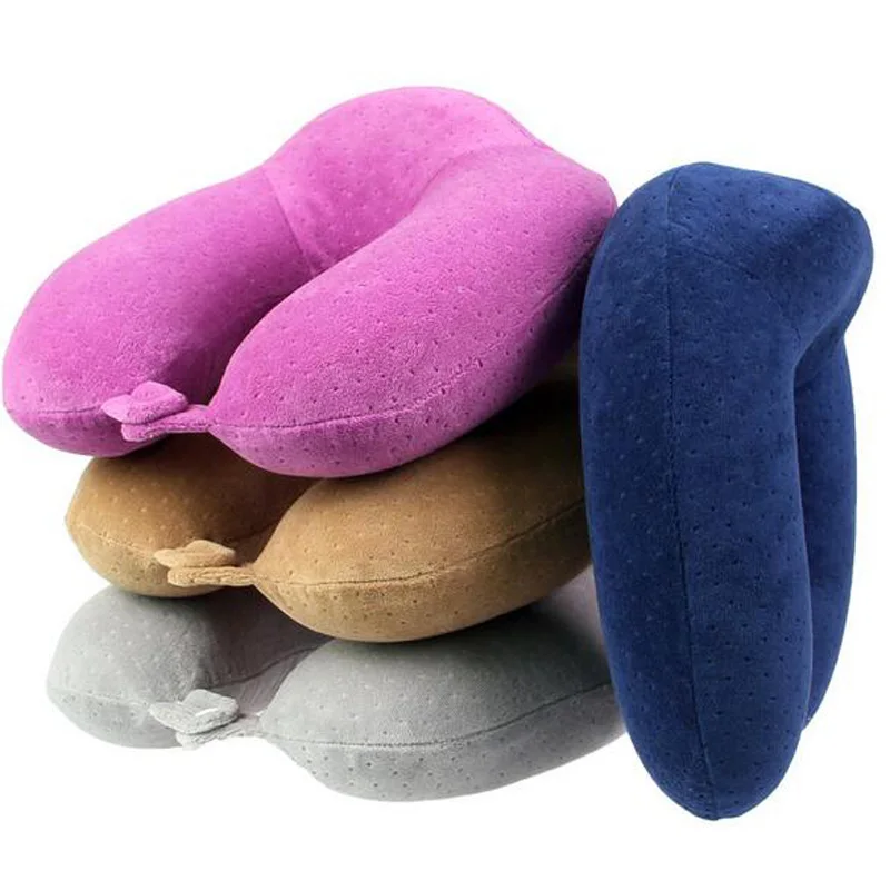 Вельветовая подушка для здоровья Ushape путешествий удобная с эффектом памяти шеи