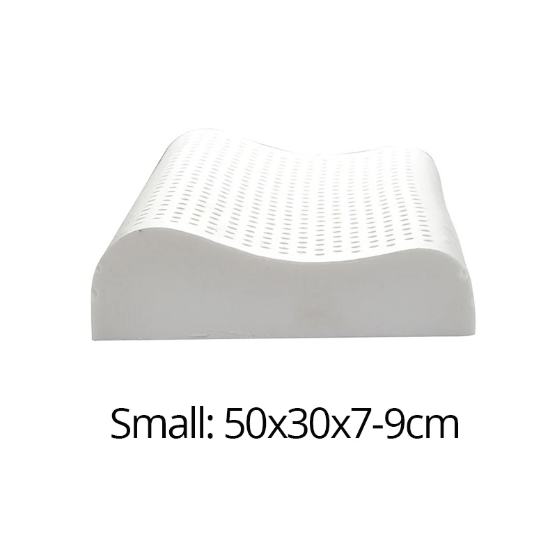 Small Talalay ремесла Натуральный латекс Подушка низкий& высокий кривой дизайн мягкий эластичный Антибактериальный не-запуск дышащий с сотовыми вентиляционными отверстиями - Цвет: Small