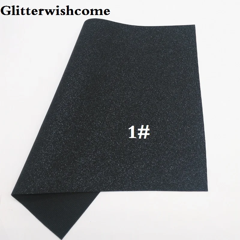 Glitterwishcome 21X29 см A4 размер винил для бантов замша блеск кожа Fabirc искусственная кожа листы для бантов, GM209A - Цвет: 1
