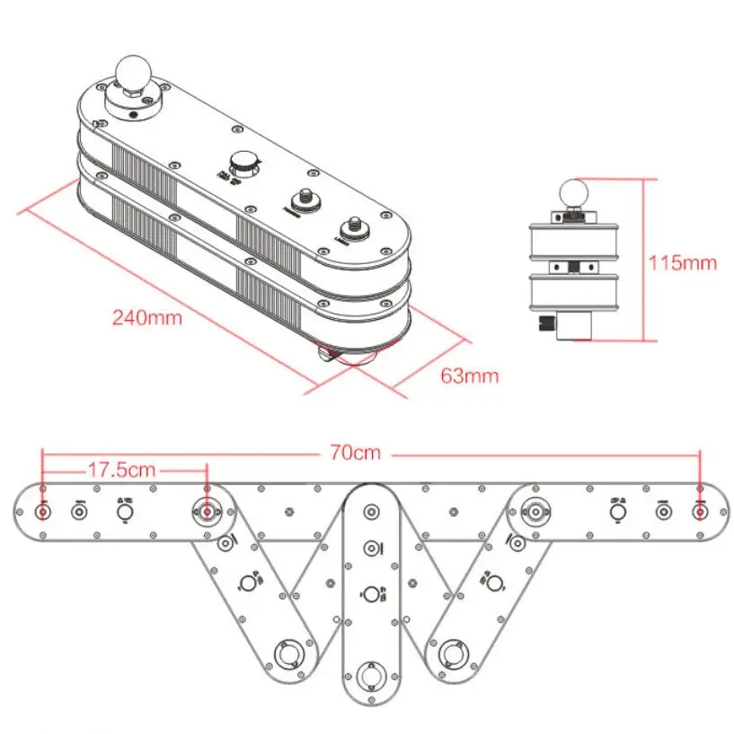 Портативная мини камера с 4 кратным увеличением на расстоянии от 24 см до 70 см|crane