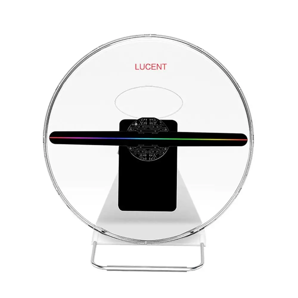 3D Holographic Projector Display Fan LED Hologram Player Lamp Rechargeable Video Light 30cm 256 LED New Arrival