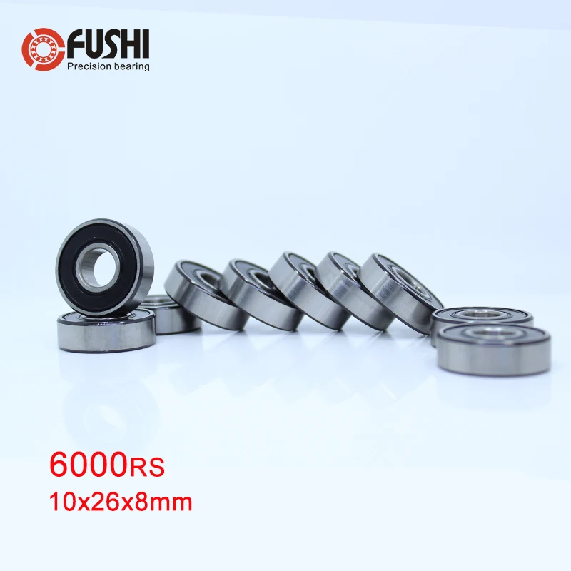Подшипник 6000 2RS 10 шт. радиальные шарикоподшипники 10*26*8 мм 6000RS 180100 RS 2RS|Подшипники| |