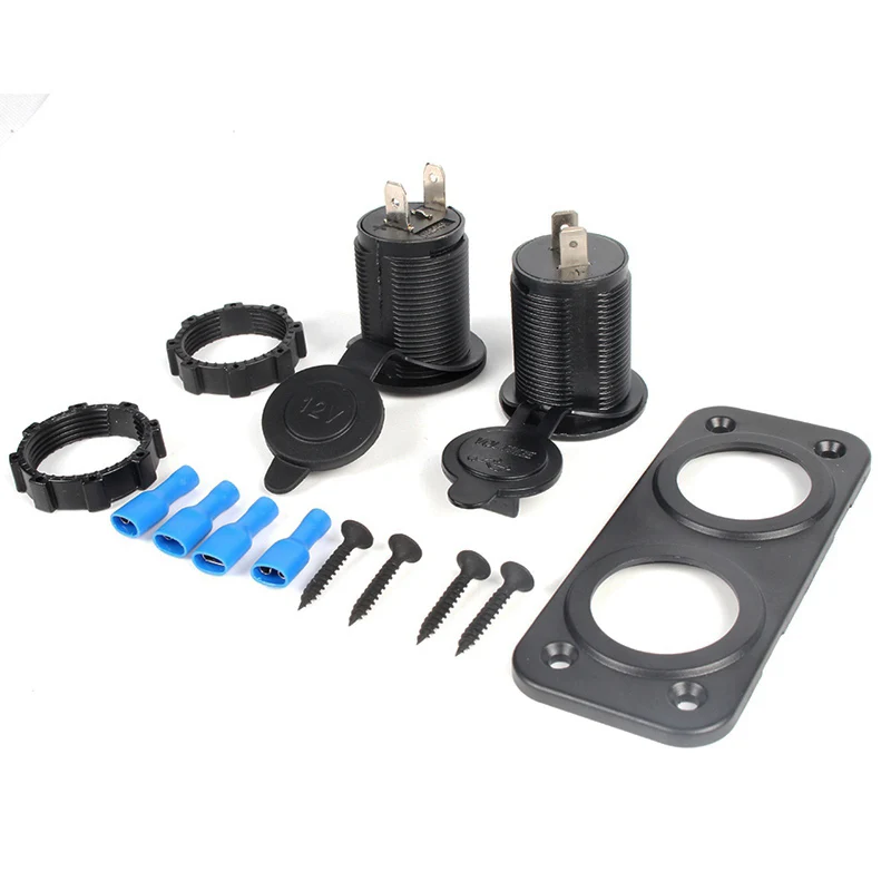 Водонепроницаемый 12 в 24 автомобильный лодочный мотоцикл двойной USB зарядное