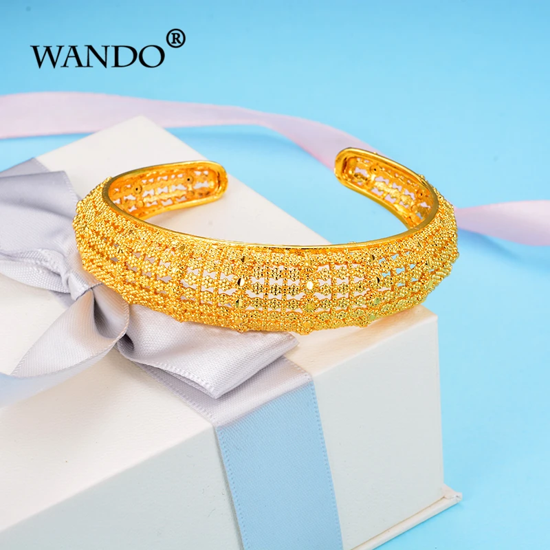 WANDO 4 шт./лот панк стиль Дубай золотые ювелирные изделия золотой цвет браслеты для