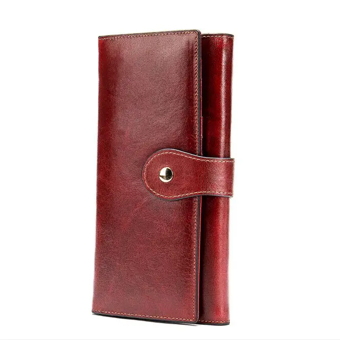 Женский клатч JOYHO из натуральной кожи Дамский удлиненный Бумажник для телефона и
