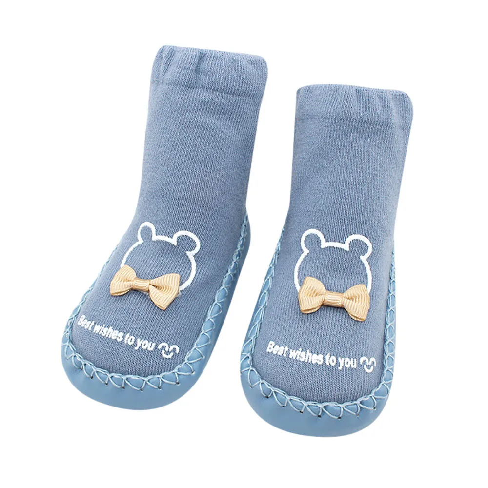 2019 зимние детские носки для новорожденных Нескользящие Детские ступенчатые