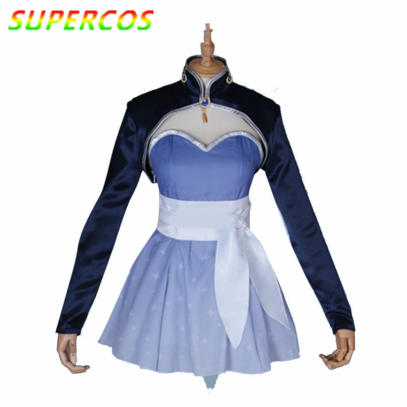 

Платье Снежной Королевы RWBY Weiss Schnee, костюм для костюмированной вечеринки на Хэллоуин, бесплатная доставка