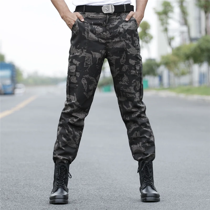 

Outdoor Tactical Cargo Pants Men Women Quick Dry Camouflage Climbing Hiking Pants Multi-pocket Straight Casual Military Trousers