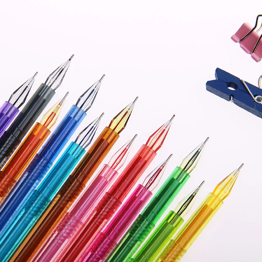 маленькие гелевые ручки. планета ручек. Schreiber 6цв. цветные ручки с блестками. набор блестящих гелевых ручек.