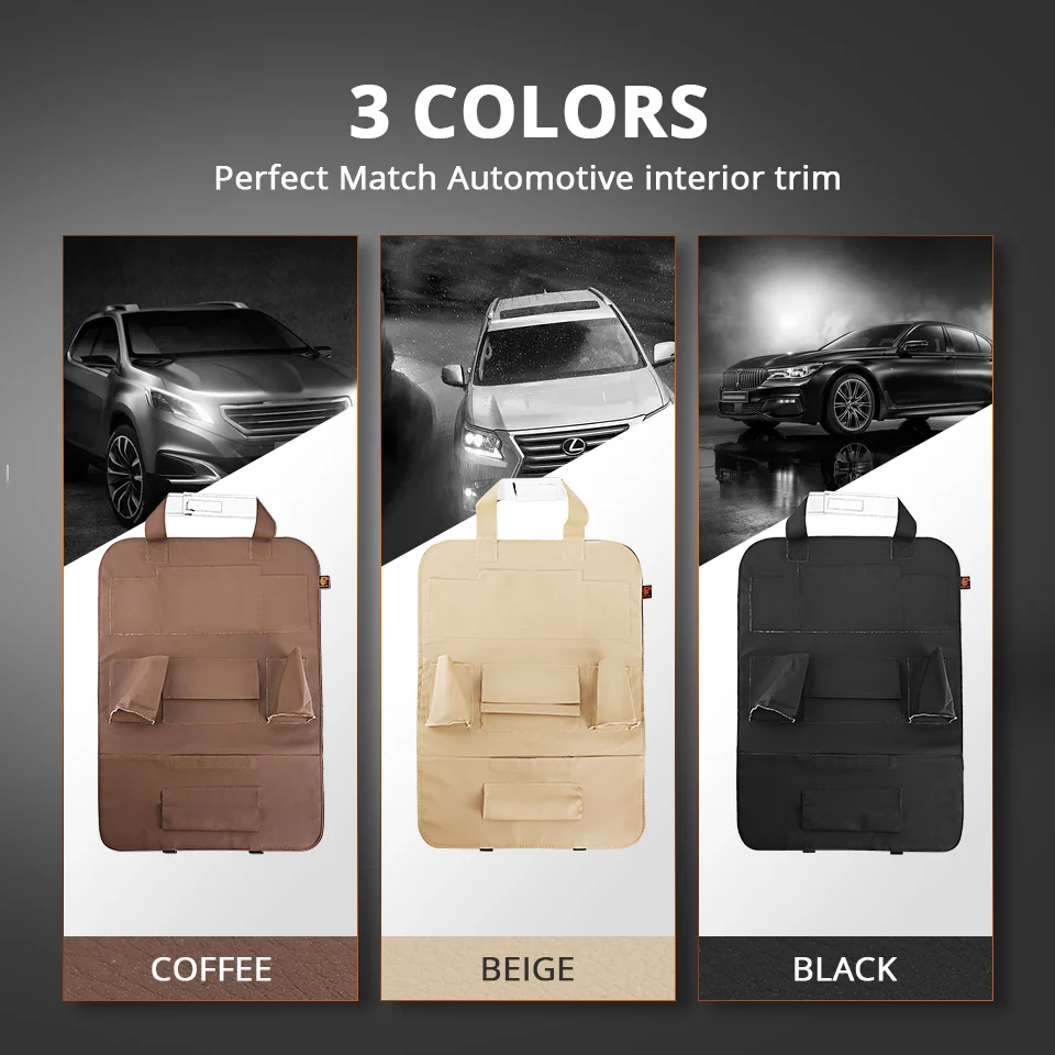 Partol PU универсальная сумка для хранения на сиденье автомобиля Органайзер Авто