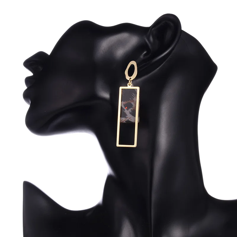 Plastic Pendant Long Drop Earrings For Women New Alloy Female Dangle Hanging Earring Fashion Ear Jewelry Brincos 2020 | Украшения и
