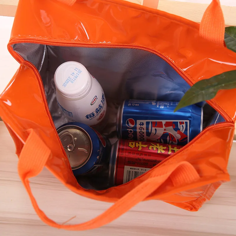 small size Men Women Waterproof PU Fresh Lunch Bag Cooler Food Foil Portable Insulation Picnic Hand Bags Storage Container bags | Багаж и