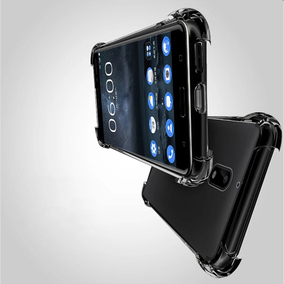 Воздушная подушка противоударный чехол для телефона Nokia 1 2 3 5 6 7 8 9 прозрачный
