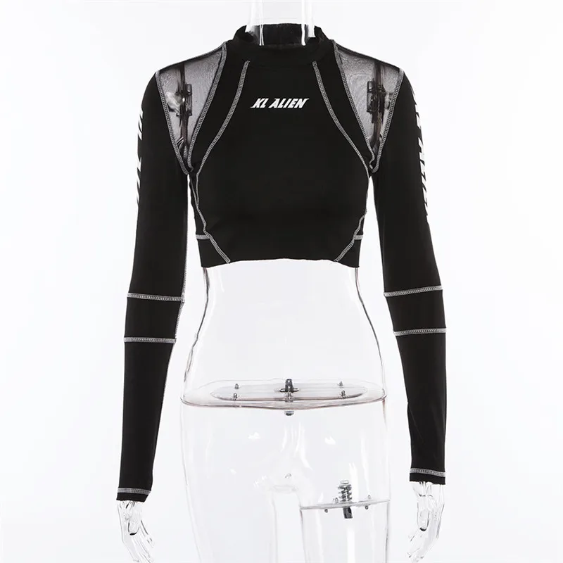 Darcydebie выдалбливают спортивные рубашки Топ для женщин Slim Fit Mesh Йога Фитнес с