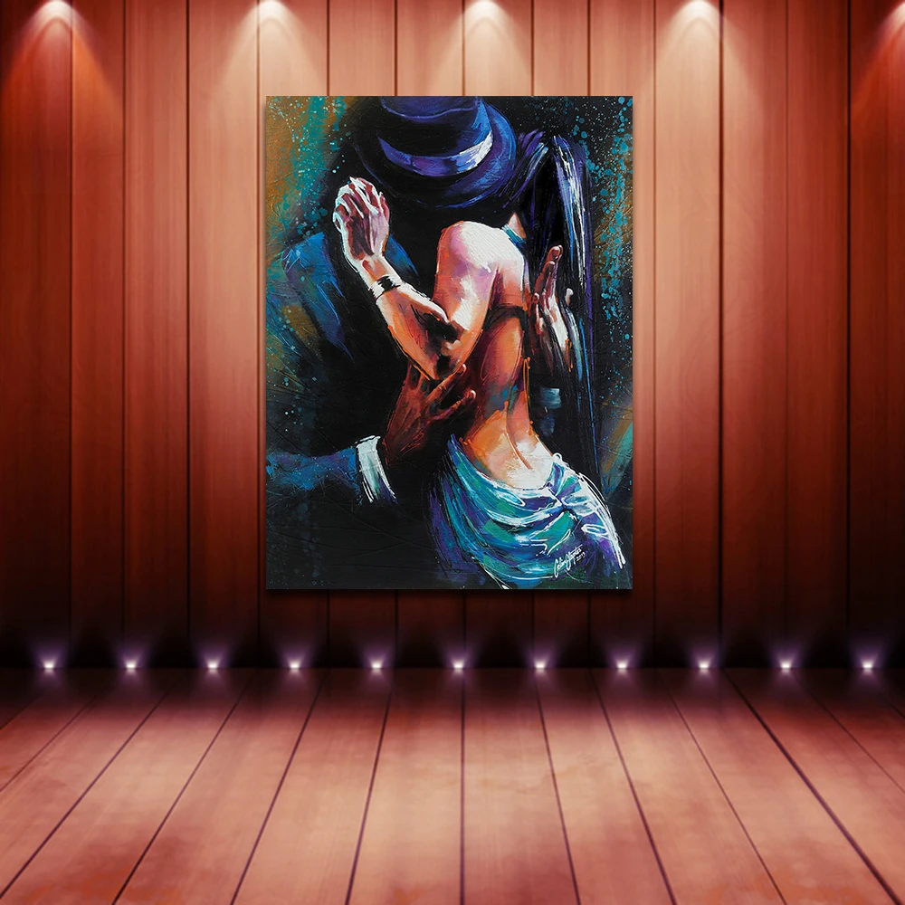 

JQHYART Paintings On Canvas Modern Wall Pictures For Living Room Lover's Hug Home Decor No Frame Oil Painting