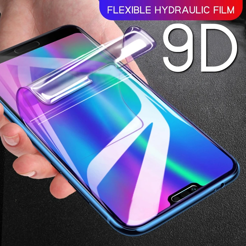 Мягкая Гидрогелевая пленка с полным покрытием 9D для Huawei Honor 10 Lite 20 9X Pro Защита