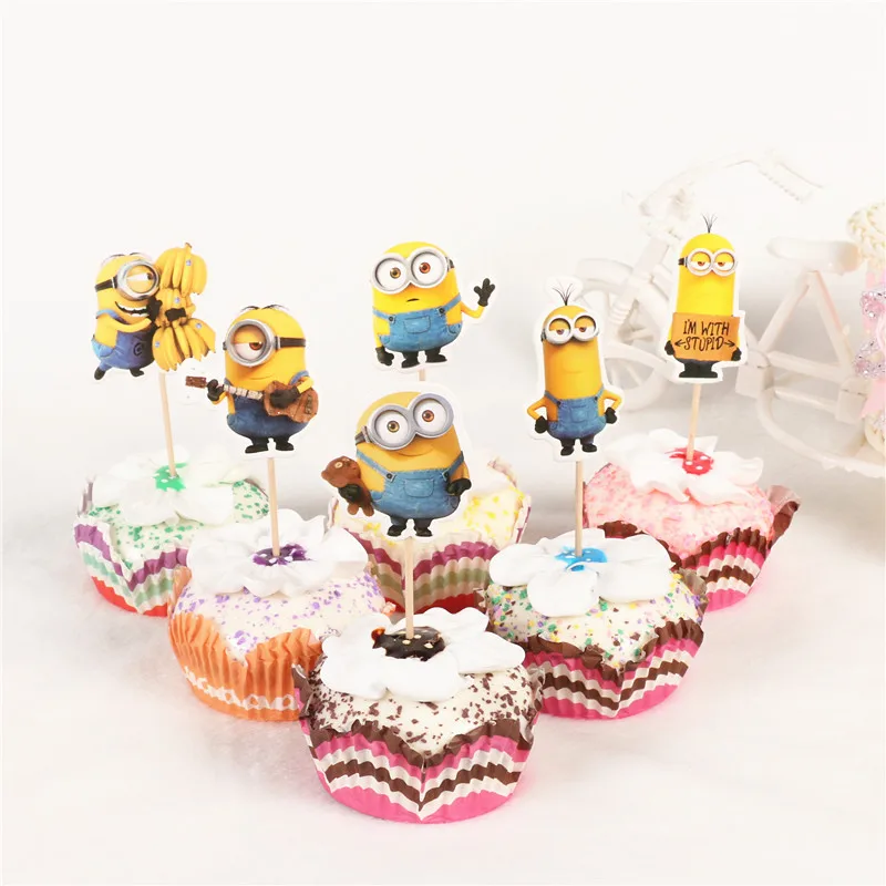 New Minions Cupcake Stand Cupcakes Shelf Holder Candy Bar Baby Shower Supplies Kids Birthday Party Decoration | Дом и сад