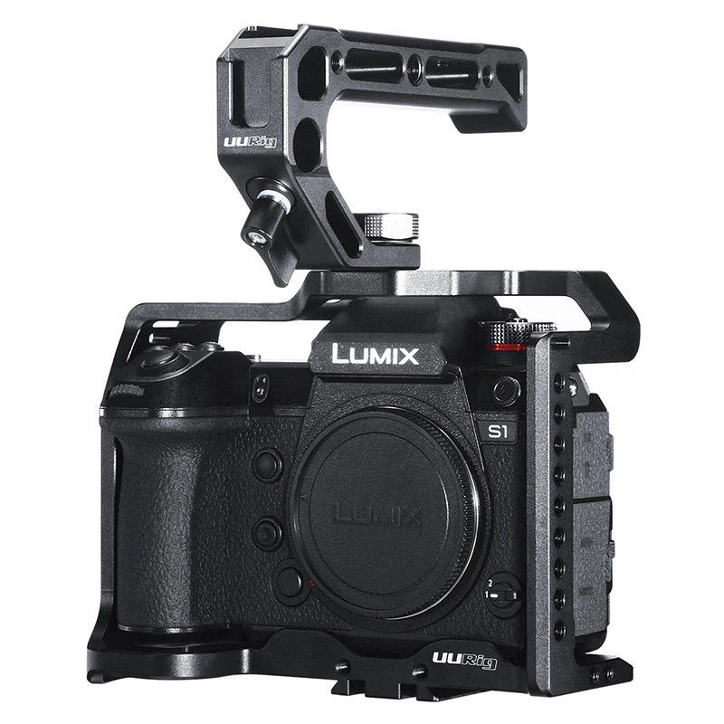 UURig на Камера Крепление-сетка для цифрового фотоаппарата Panasonic Lumix S1R S1, защитный Корпус видео Vlog клетка Холодный башмак 1/4 3/8 Arca