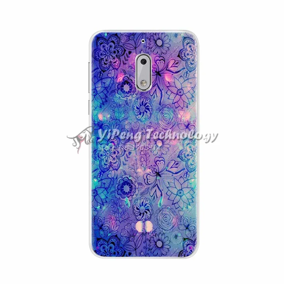 Мягкий чехол с рисунком для Nokia 6 2017 мягкий силиконовый Coque Funda защитный телефона
