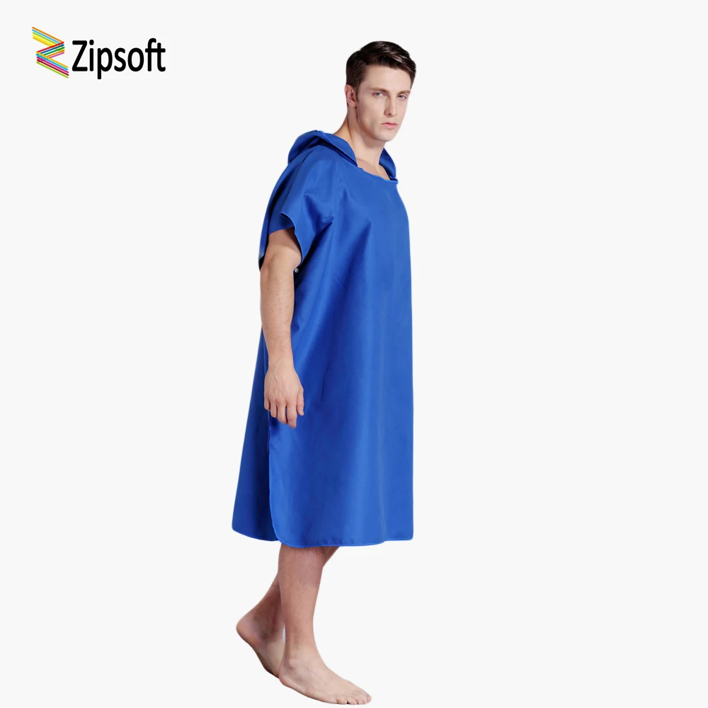 

Zipsoft Beach Towel Microfiber Hooded poncho towel Bathrobe Poncho Hooded Absorbent Quick drying Easy for Changing Cloth 2019new