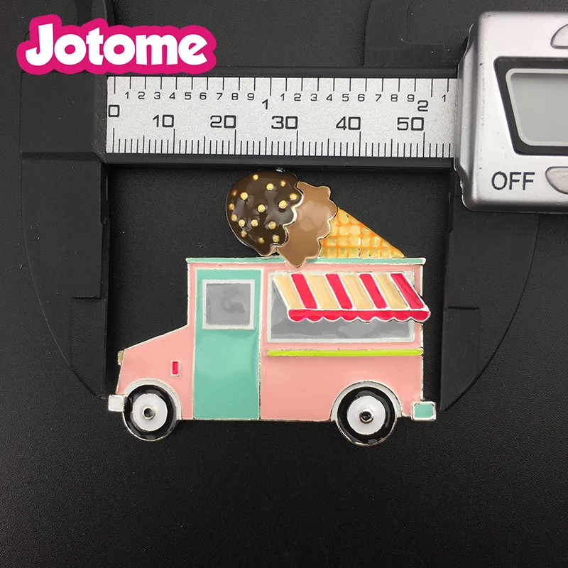 50/100pcs/lot wholesale Enamel cartoon Pink Green Children Ice Cream Truck/car Colorful Pendant/charm For Necklace | Украшения и - Фото №1