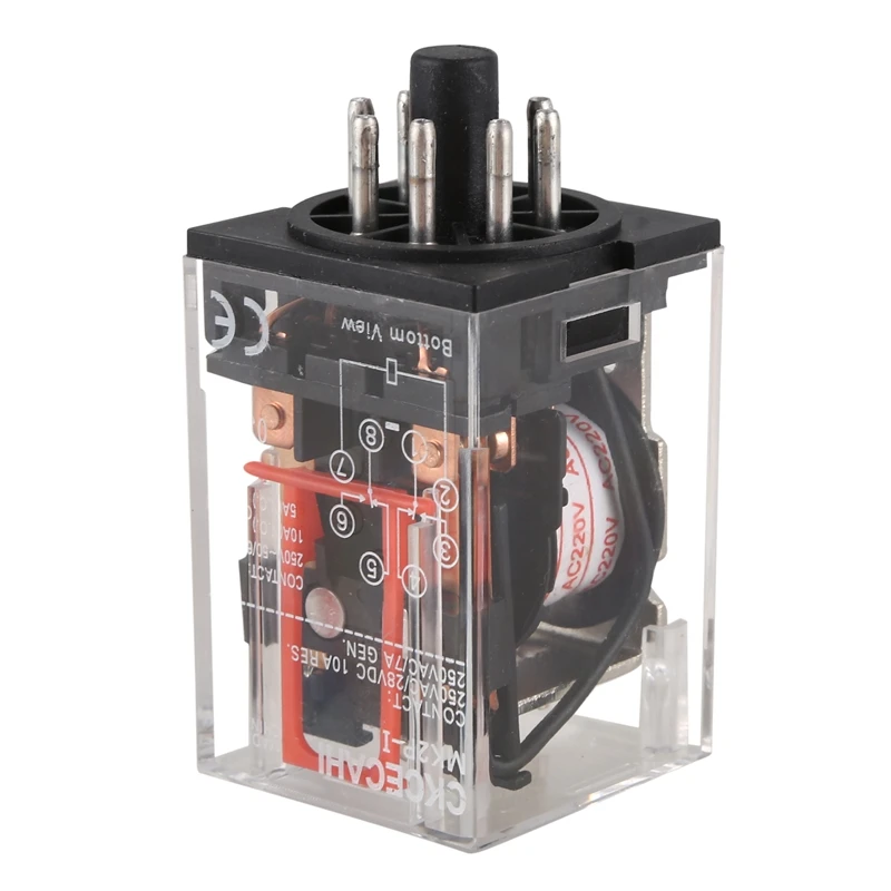 MK2P I прозрачный корпус DPDT AC220V Катушка мощность основание релейного разъема|Реле| |