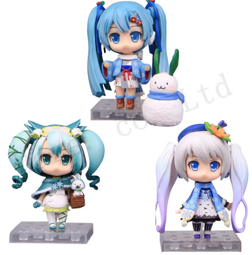 Зимняя версия Q Snow Hatsune Miku 4 ''ПВХ новая коробка полная фигурка игрушка|figure