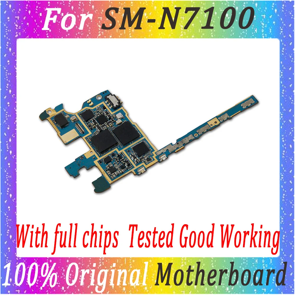 Оригинальная основная плата для samsung Galaxy GT-n7100 с чипами, системная плата 16G, Европейская версия для NOTE 2 N7100, материнская плата