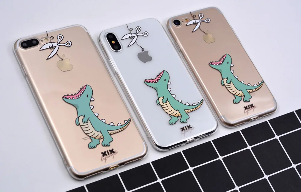 XIX чехол для iPhone 11 Pro Чехол 5 5S 6, 6 S, 7, 8plus X XS Max милый динозавр для чехла iPhone 7 чехол из мягкого ТПУ для iPhone XR чехол
