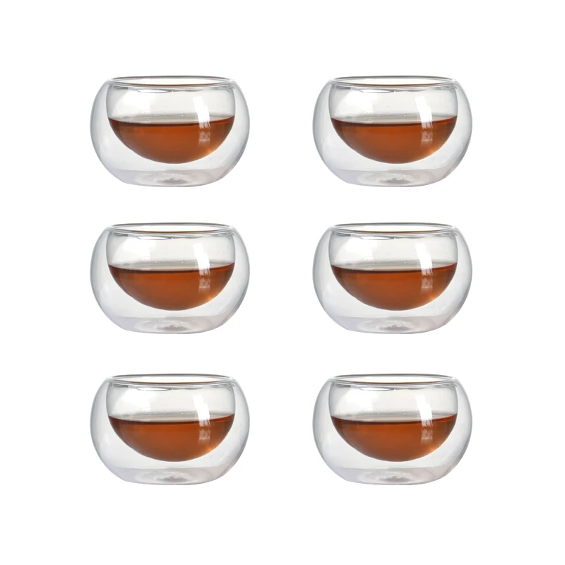 Набор из 6 термостойких чайных чашек боросиликатного волокна объемом 1 7 унций