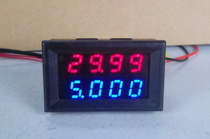 200V 0-50A DC Цифровой светодиодный Вольтметр Амперметр Двойной дисплей Amp Вольт Метр +