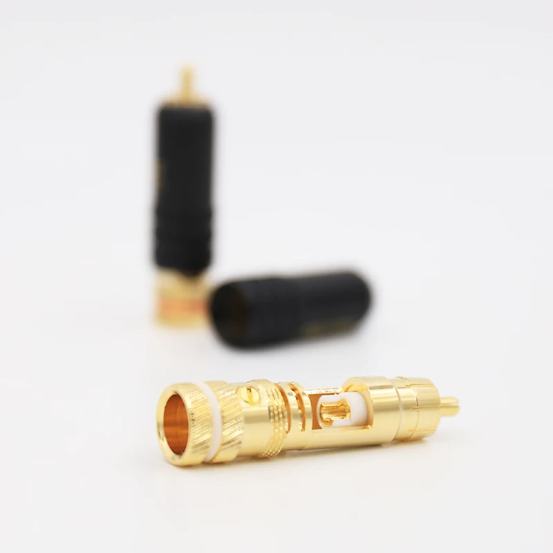 8 шт. Hi Fi 0144 позолоченный RCA штекер аудио разъем|hifi plug|connector plugconnectors gold |