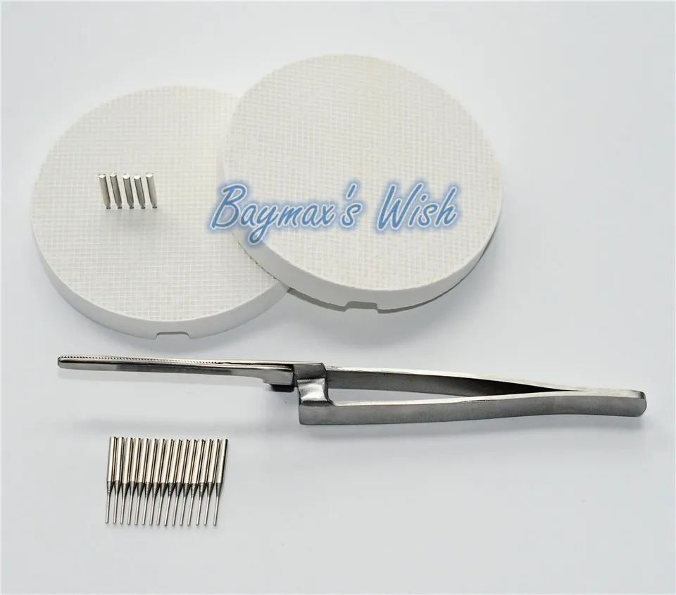 Набор стоматологических 2 фарфоровых круглых обжимных лотков и 20 металлических