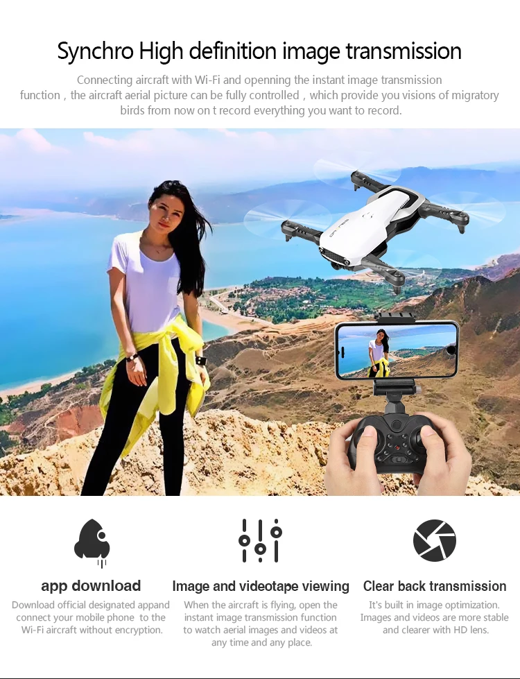 H2 wifi FPV с камерой 1080P HD, оптическая Складная рукоятка, Радиоуправляемый квадрокоптер, Дрон RTF VS XS809HW H37 E511
