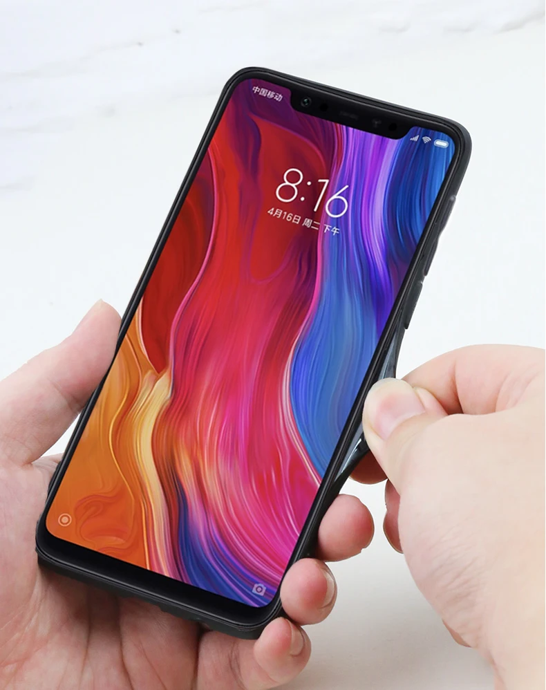 Gradient Aurora Tempered Glass Cases for Xiaomi Mi 8 Case 6.21'' Luxury Colorful Smooth Protector Cover Mi8 Bumper |